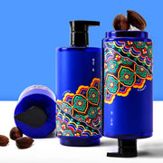 ProtoClinical k-beauty deep blue vertical beauty bottle silhouettes on a light background.