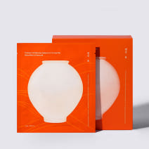 ProtoClinical k-beauty [Pyunkang Yul] Brightening Maskpack for Porcelain Skin 25ml*10ea single orange sheet mask pack front-facing on a white background