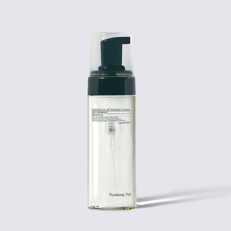 [Pyunkang Yul] Calming Low pH Foaming Cleanser 150ml by ProtoClinical shown in front-facing cleanser packaging on a clean white background for a k-beauty skincare routine.