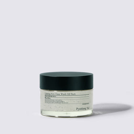 ProtoClinical k-beauty [Pyunkang Yul] Calming Pore Clear Wash Off Pack 100g single light gray jar centered on a white background