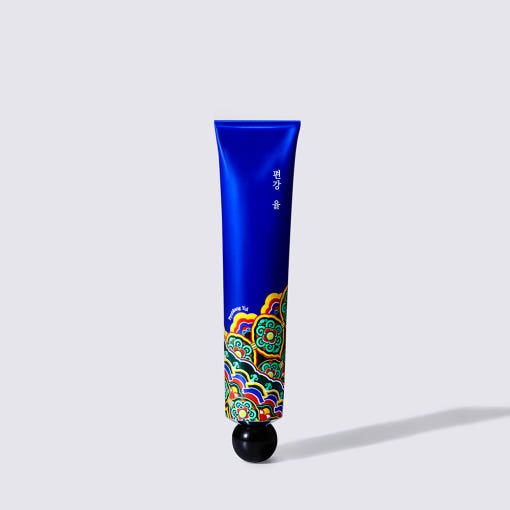 ProtoClinical k-beauty [Pyunkang Yul] Hand Cream Dancheong 75ml single deep purple hand cream tube standing upright between pale cream side panels on a white background