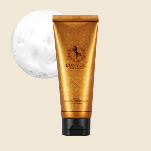 ProtoClinical k-beauty EUNYUL Horse Oil Foam Cleansing 150g single front-facing foam cleansing package centered on a light background