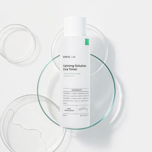 ProtoClinical k-beauty EUNYUL Lab Calming Solution Cica Toner 150ml single toner package centered on a clean white background with branded packaging visible