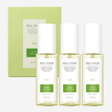 ProtoClinical k-beauty EUNYUL Real Cica Serum 50ml*3ea multiple light green serum bottles and matching boxes arranged in a grid on a white background