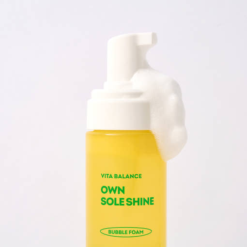 ProtoClinical k-beauty EUNYUL VITA BALANCE OWN SOLE SHINE Bubble Foam 200ml single front-facing bubble foam cleanser package centered on a light background