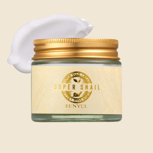 ProtoClinical k-beauty EUNYUL Super Snail Cream 70g single rounded cream container centered on a light background