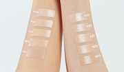 ProtoClinical k-beauty MUZIGAE MANSION Sleek Water Cushion 15g (5-type) single upright cushion package in warm beige tones on a pale blue and cream background