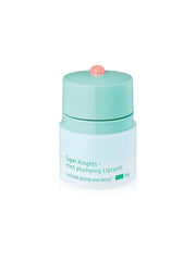 ProtoClinical k-beauty belif Super Knight Mint Pluming Lipcerin 15ml tall lip treatment detail graphic with peach and mint accent tones