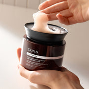 ProtoClinical k-beauty mauve beauty detail with a warm brown vertical form on a light background.