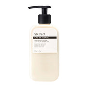 ProtoClinical k-beauty SKIN U INNO:SCENT Lotion 350g abstract product graphic with a tall beige vertical column, soft gray top, and faint lavender side bands on a pale background