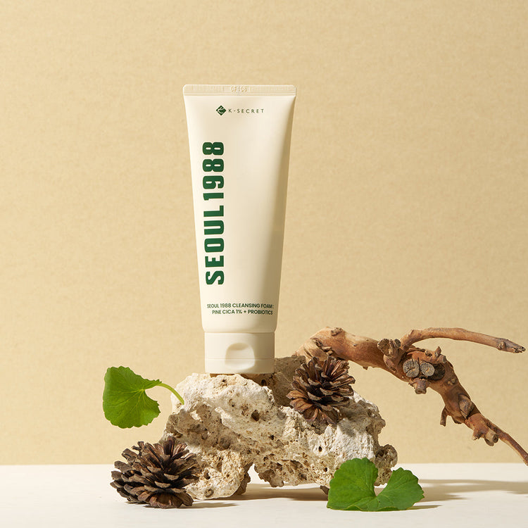 ProtoClinical k-beauty K-SECRET SEOUL 1988 Cleansing Foam : Pine Cica 1% + Probiotics 150ml shown in a front-facing packshot with visible packaging and label details on a white background