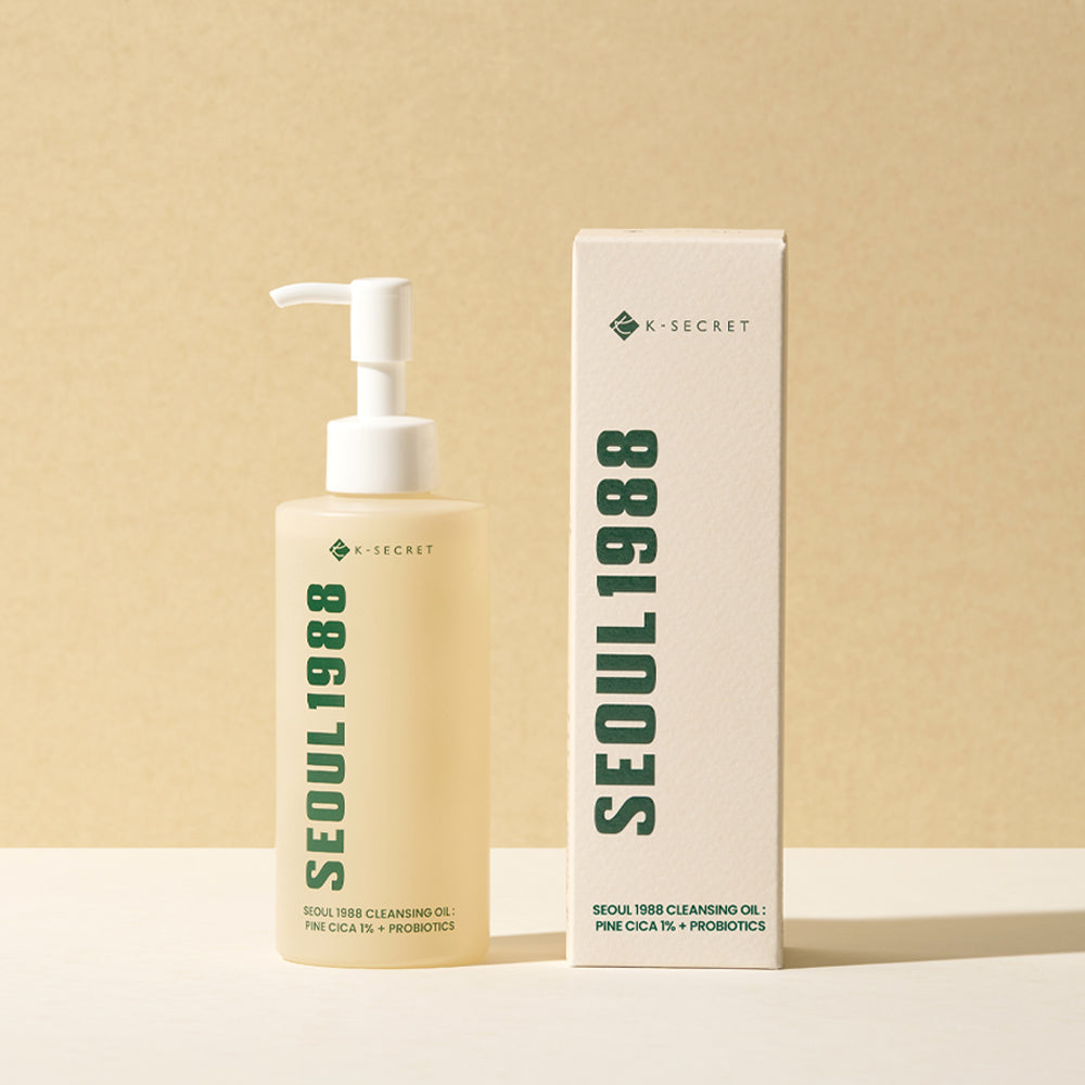 ProtoClinical k-beauty cool green beauty product silhouette with a dark vertical center on a light background.