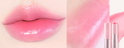 ProtoClinical k-beauty [MACQUEEN New York] Better Than Kiss Lip Balm 3.5g (3-type) close-up collage of glossy pink lips with soft pink balm tubes and a rosy swatch on a pale background