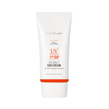 ProtoClinical k-beauty [MACQUEEN New York] Daily Sun Cream SPF50+ PA+++ 1+1 (50g+50g) two sun cream packages centered in a square packshot on a light background