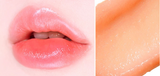 ProtoClinical k-beauty [MACQUEEN New York] Loving You Tint Glow Lip Balm 3.5g (7 Colors) single peach coral lip balm swatch in a wide horizontal band on a pale pink and cream background