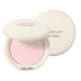 ProtoClinical k-beauty [MACQUEEN New York] Micro Fit Finish Powder 9g single round powder compact in beige tones on a white background.