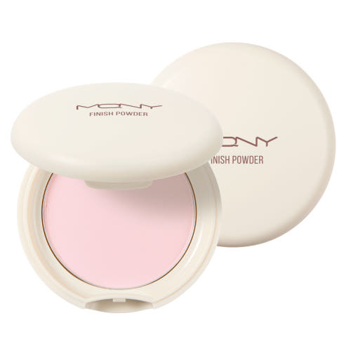 ProtoClinical k-beauty [MACQUEEN New York] Micro Fit Finish Powder 9g single round powder compact in beige tones on a white background.