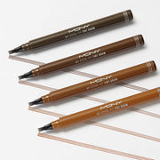 ProtoClinical k-beauty [MACQUEEN New York] My Gyeol-Fit Tint Brow 0.8g (3color) single taupe-brown brow tint package centered upright on a soft pink and pale aqua background