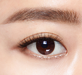 ProtoClinical k-beauty [MACQUEEN New York] My Gyeol-Fit Tint Brow 0.8g (3color) two horizontal brown brow swatches stacked on a pale pink background