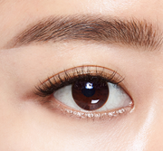 ProtoClinical k-beauty [MACQUEEN New York] My Gyeol-Fit Tint Brow 0.8g (3color) two horizontal brown brow swatches stacked on a pale pink background