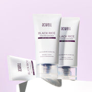 ProtoClinical k-beauty blue-gray beauty product silhouette with soft pink side tones on a light background.