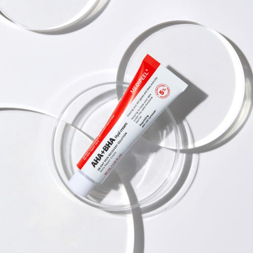 ProtoClinical k-beauty soft mauve beauty product silhouette centered on a pale background with light aqua corners.