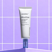 ProtoClinical k-beauty lavender beauty product detail with vertical tones on a light background.