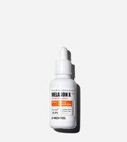 ProtoClinical k-beauty MEDIPEEL Melanon X Ampoule Light 30ml light gray ampoule packaging silhouette centered on a white background