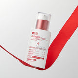 ProtoClinical k-beauty MEDIPEEL Retinol Collagen Lifting Ampoule 50ml soft coral product detail on a light background with pale aqua side tones
