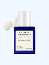 ProtoClinical k-beauty Dr.Althea 0.1 Gentle Retinol Serum 30ml single upright blue serum bottle with a rounded dark blue base on a white background
