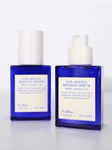 ProtoClinical k-beauty Dr.Althea 0.1 Gentle Retinol Serum 30ml with two cobalt blue bottles side by side, one capped and one open with a white pump on a light background