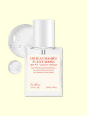ProtoClinical k-beauty Dr.Althea 15% Niacinamide Purity Serum 30ml shown as front-facing serum packaging in a vertical product photo on a light background