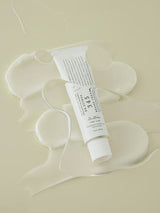 ProtoClinical k-beauty pale beige beauty graphic with soft yellow shading in the upper right on a light background.
