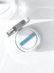ProtoClinical k-beauty pale gray beauty graphic with a centered horizontal form on a light background.
