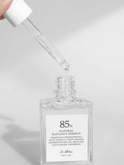 ProtoClinical k-beauty muted gray beauty graphic with layered soft-edged blocks on a light background.