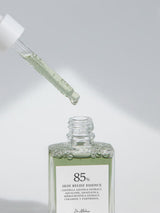 ProtoClinical k-beauty soft gray beauty graphic with a centered oval form on a pale blue and white background.