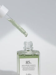 ProtoClinical k-beauty soft gray beauty graphic with a centered oval form on a pale blue and white background.