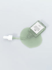 ProtoClinical k-beauty soft gray beauty graphic with a centered horizontal band on a pale background.