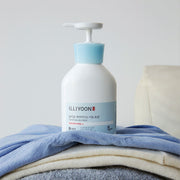 ProtoClinical k-beauty ILLIYOON Ceramide Ato Lotion 580ml single centered pale blue lotion bottle with a dark blue lower section on a white background