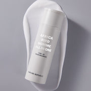 ProtoClinical k-beauty [NATURE REPUBLIC] Africa Bird Homme All In One Fresh Balancer 150ml abstract beauty graphic with a taupe vertical center on a soft gray background.