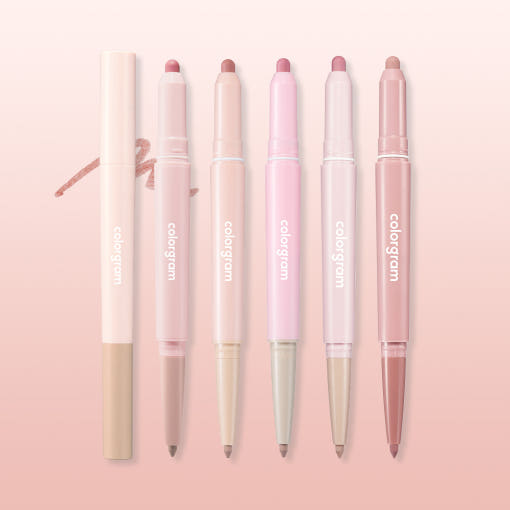 ProtoClinical k-beauty colorgram All In One Over-Lip Maker 0.7g single slim dual-ended lip pencil centered in a square studio packshot on a clean white background
