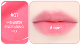 ProtoClinical k-beauty colorgram Fruity Glass Stick 1.8g rosy pink shade graphic with a warm tan upper band and wide horizontal color-block layout
