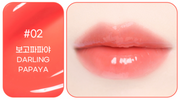 ProtoClinical k-beauty colorgram Fruity Glass Stick 1.8g peach-coral shade graphic with warm pink blocks and a wide horizontal color layout