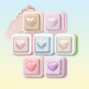 ProtoClinical k-beauty tall rectangular beauty package with a mauve center and deep blue top in a square crop on a pale background with soft yellow corner accents