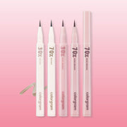 ProtoClinical k-beauty colorgram Shade Re-Forming Brush Liner 0.5g shown in warm pink liner packaging on a soft pink background.
