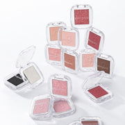 ProtoClinical k-beauty colorgram Single Cube Eyeshadow single upright cube eyeshadow case on a light background with soft mint and peach side accents