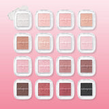 ProtoClinical k-beauty colorgram Single Cube Eyeshadow single cube eyeshadow case centered on a pink gradient background with deeper rose corners