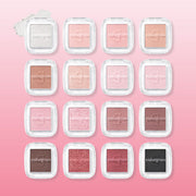 ProtoClinical k-beauty colorgram Single Cube Eyeshadow single cube eyeshadow case centered on a pink gradient background with deeper rose corners