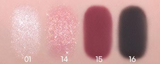 ProtoClinical k-beauty colorgram Single Cube Eyeshadow pale pink and deep plum shadow panels on a soft gradient background
