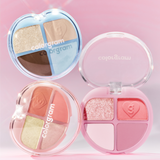 ProtoClinical k-beauty colorgram Tintin Dory Eyeshadow Palette 4g square eyeshadow palette compact with multiple shade pans on a soft pastel background